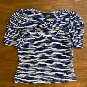 Anthropologie Maeve Twist Front Stripe Top Medium